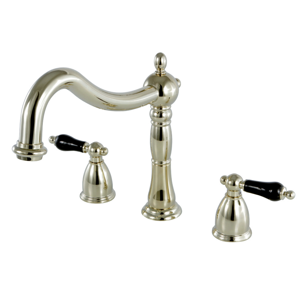 Roman Tub Filler with Cross Handle - Polished Brass