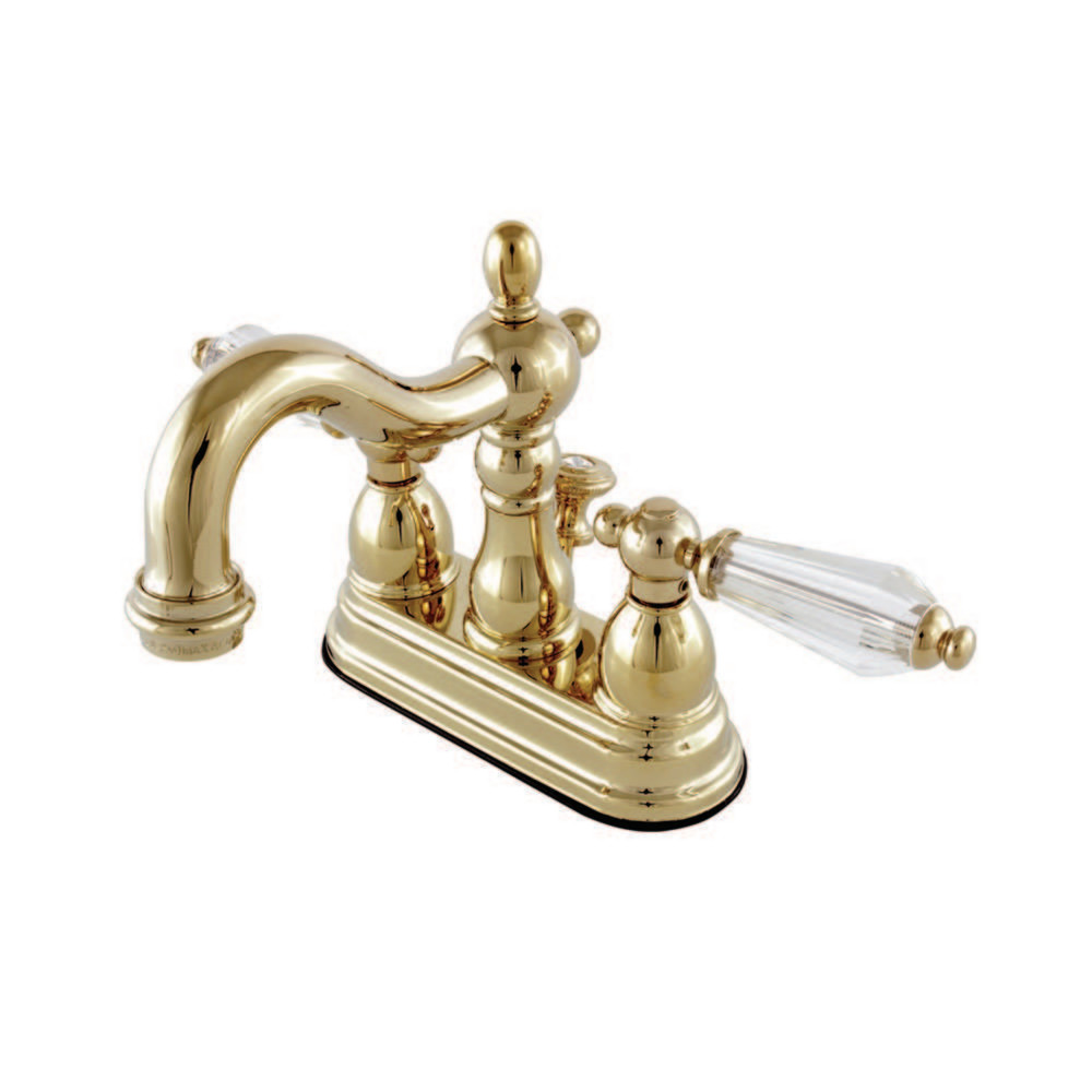 Picture of Kingston Brass KB1602WLL 4 in. Centerset Lavatory Faucet with Retail Pop-Up, Polished Brass