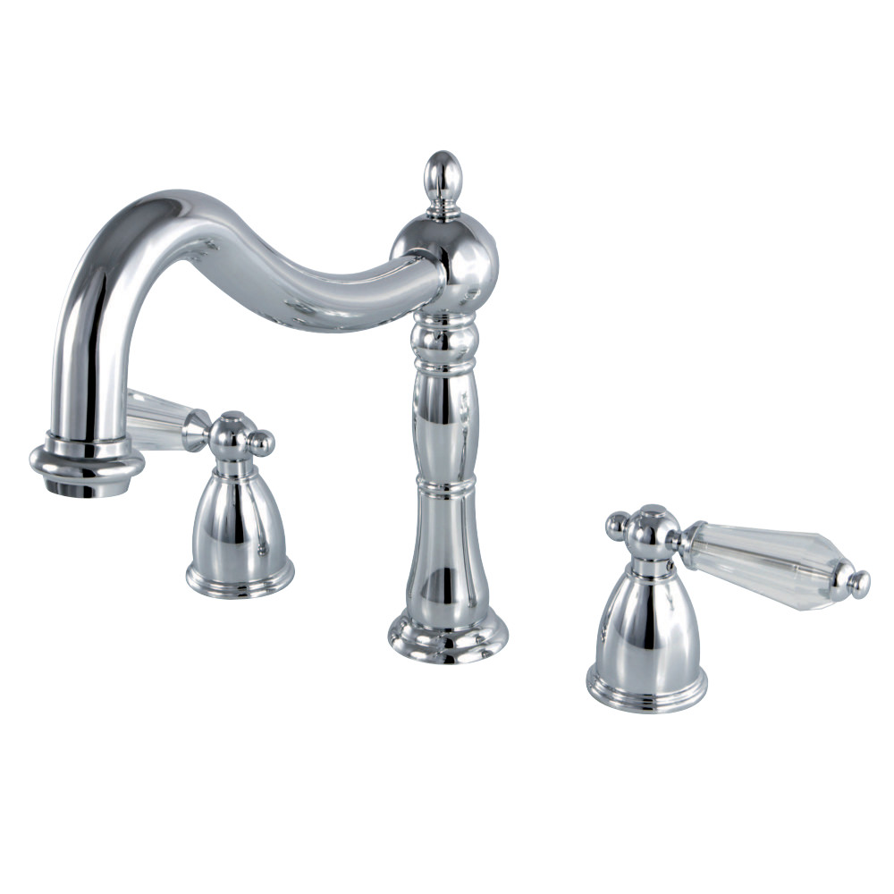 Roman Tub Filler with Cross Handle - Chrome