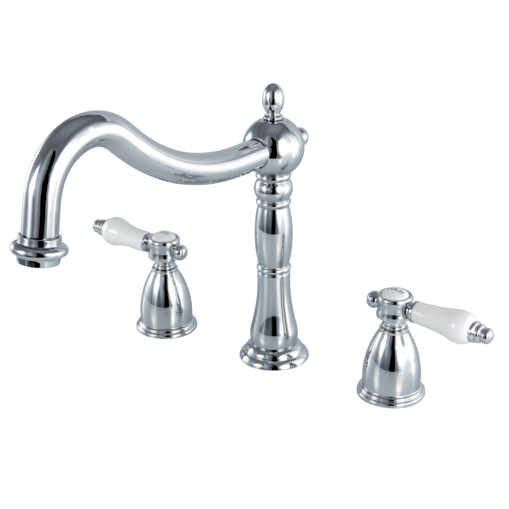 Roman Tub Filler with Lever Handle, Chrome
