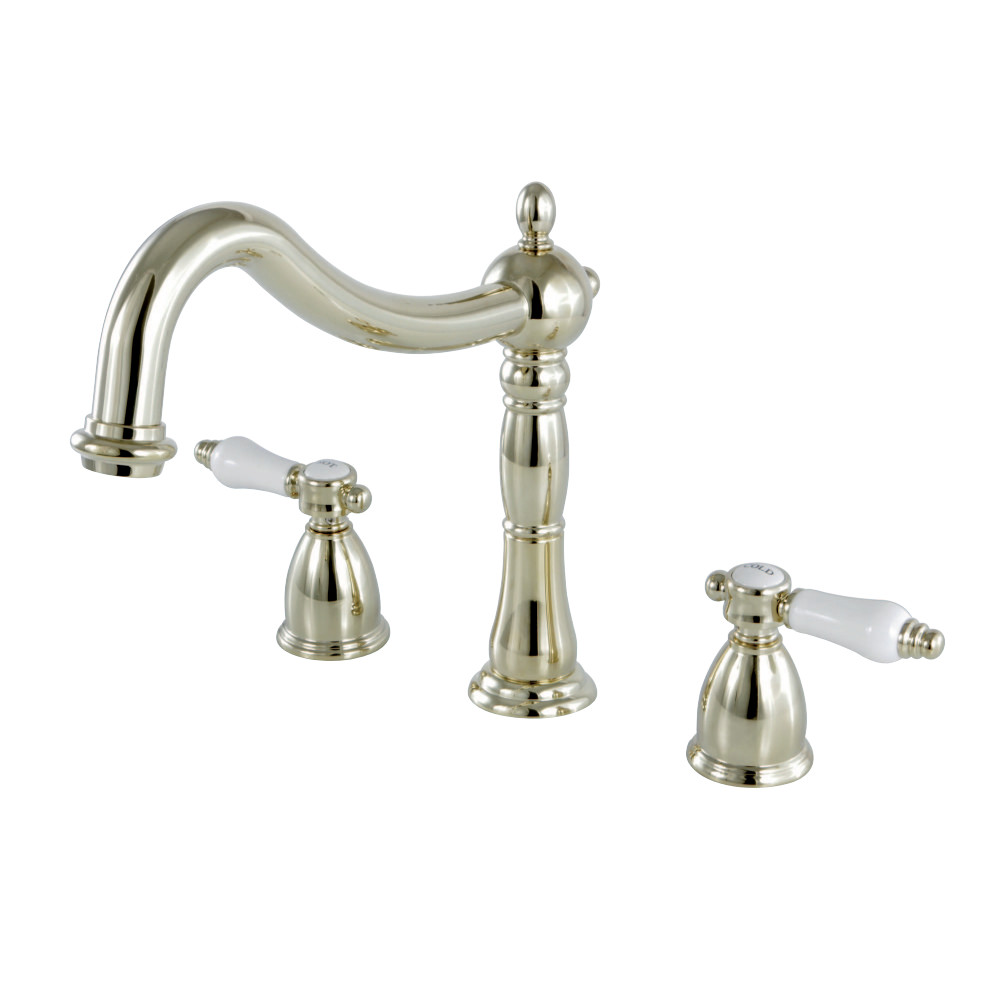 Roman Tub Filler with Lever Handle - Polished Brass