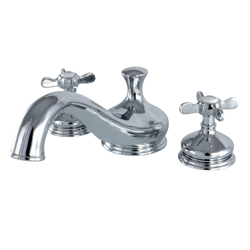 Roman Tub Filler with Cross Lever Handle - Chrome