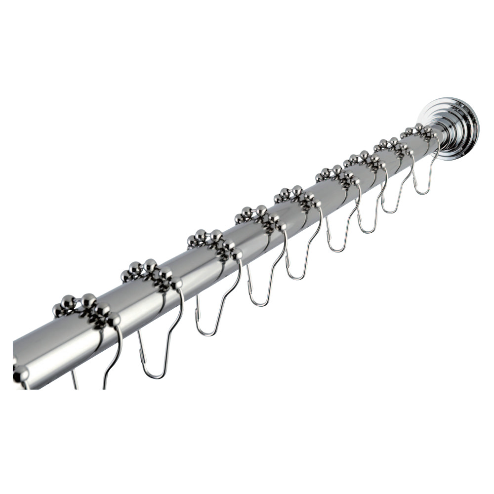 SRK601 72 in. Americana Adjustable Stainless Steel Shower Curtain Rod with Milano Shower Rod Base, Chrome