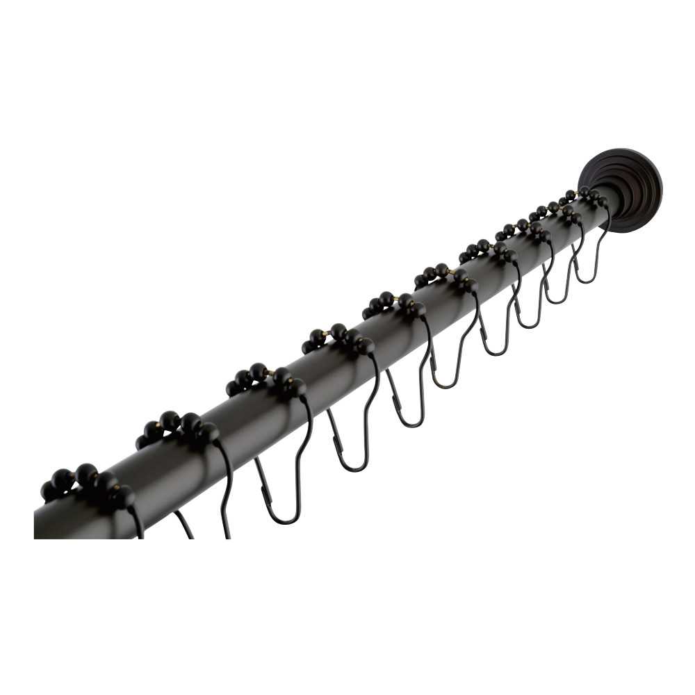 SRK605 72 in. Americana Adjustable Stainless Steel Shower Curtain Rod with Milano Shower Rod Base, Oil Rubbed Bronze