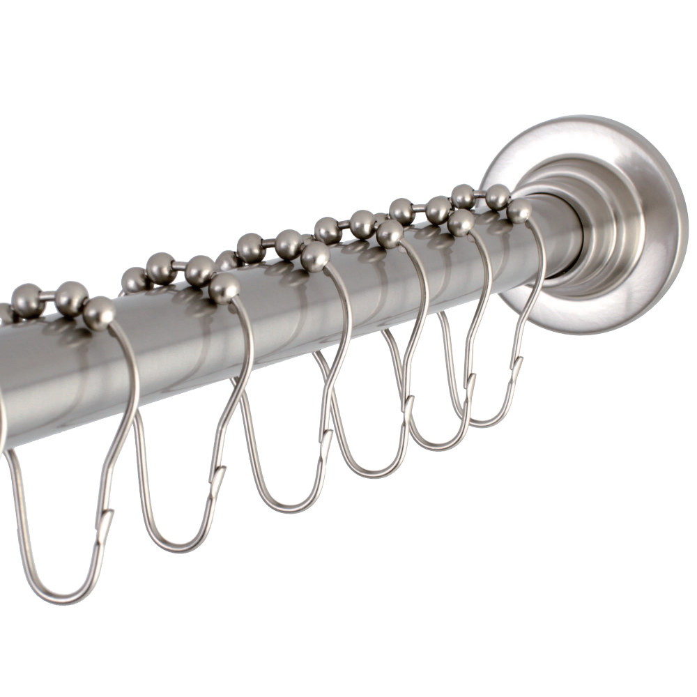SCC3118 Adjustable Shower Rod & Shower Ring Set, Satin Nickel