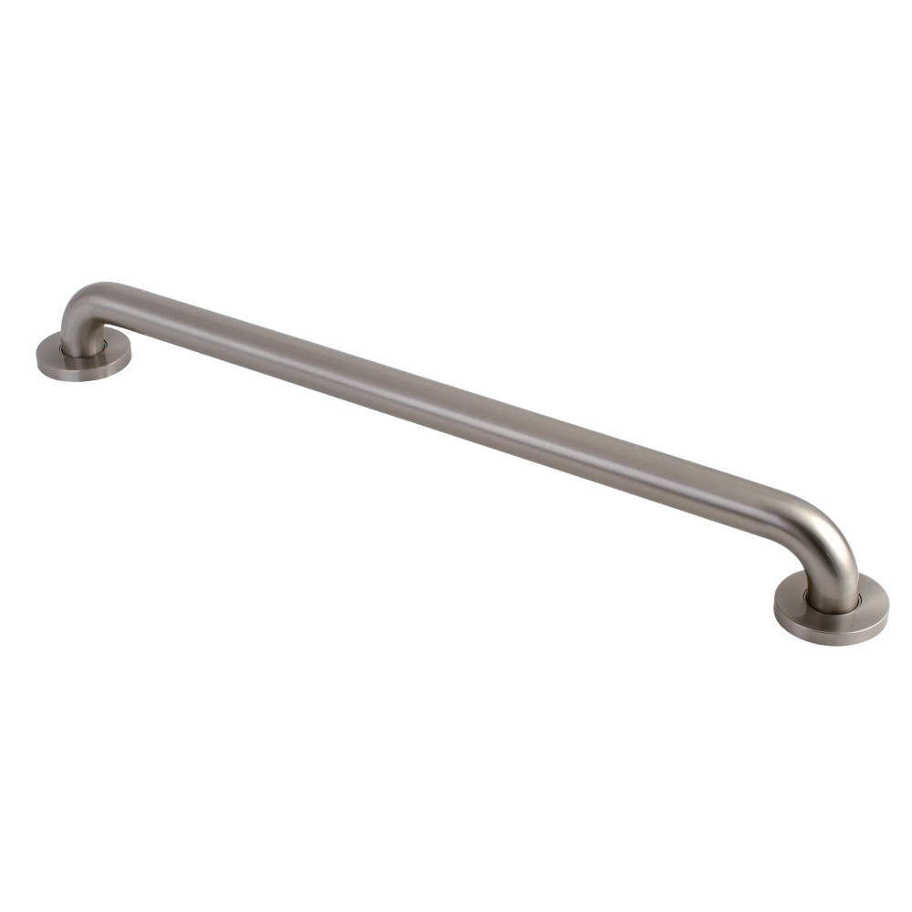 Contemporary Grab Bar, 26-13/16" L, Solid Brass, Brushed Nickel