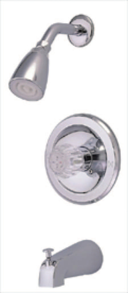 KB531 Single Acrylic Handle Tub & Shower Faucet, Chrome