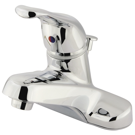 GKB511 Water Saving Wyndham Centerset Lavatory Faucet with Single Loop Handle & ABS Pop-Up, Polished Chrome