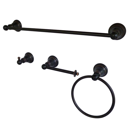 BAHK192478NB 4 Piece American Classic Towel Bar Bath Hardware Set, Naples Bronze