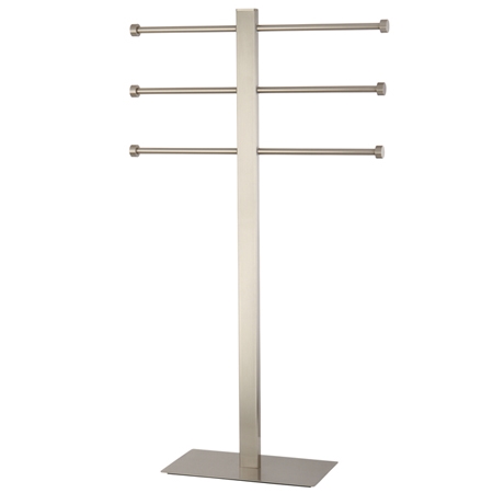 CCS6028 Edenscape Freestanding Stainless Steel Towel Holder with Rectangular Base, Satin Nickel