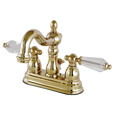 4 in. Centerset Lavatory Faucet with Brass Pop-Up, Polished Brass