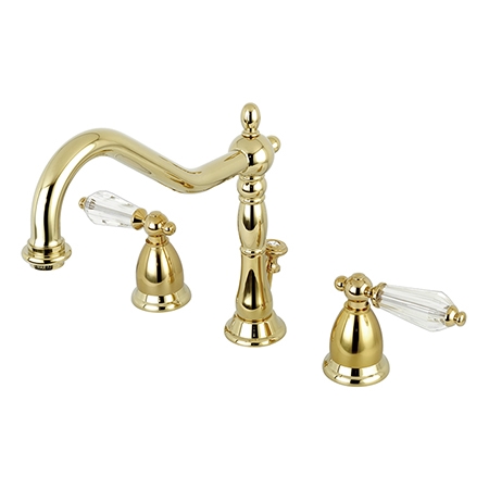 Widespread Lavatory Faucet with Brass Pop-Up - Polished Brass