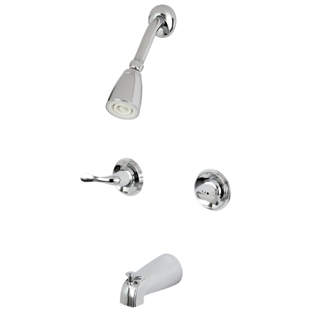 KB2241YL Yosemite Two Handle Tub Shower Faucet, Polished Chrome
