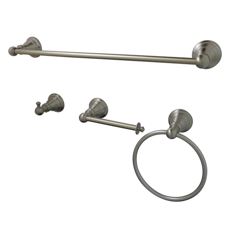BAHK192478SN 4 Piece American Classic Towel Bar Bath Hardware Set, Satin Nickel