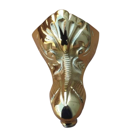 4 Piece Aqua Eden Tudor Copper Feet - Polished Brass
