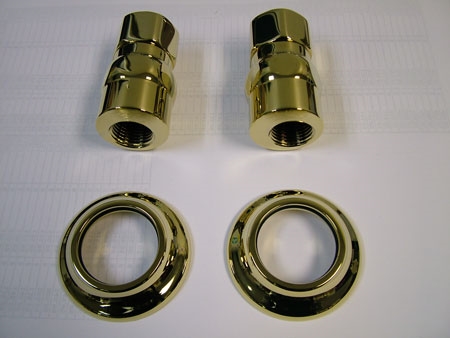 Picture of Kingston Brass KSEL1242 Wall Union for Wall Mount Kitchen Faucet KS1242 & KS1292 Series, Polished Brass