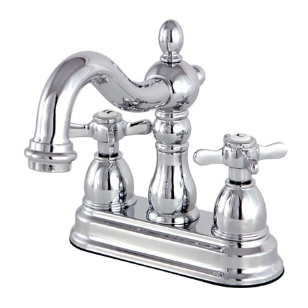 4 in. Centerset Lavatory Faucet with Brass Pop-Up, Polished Chrome