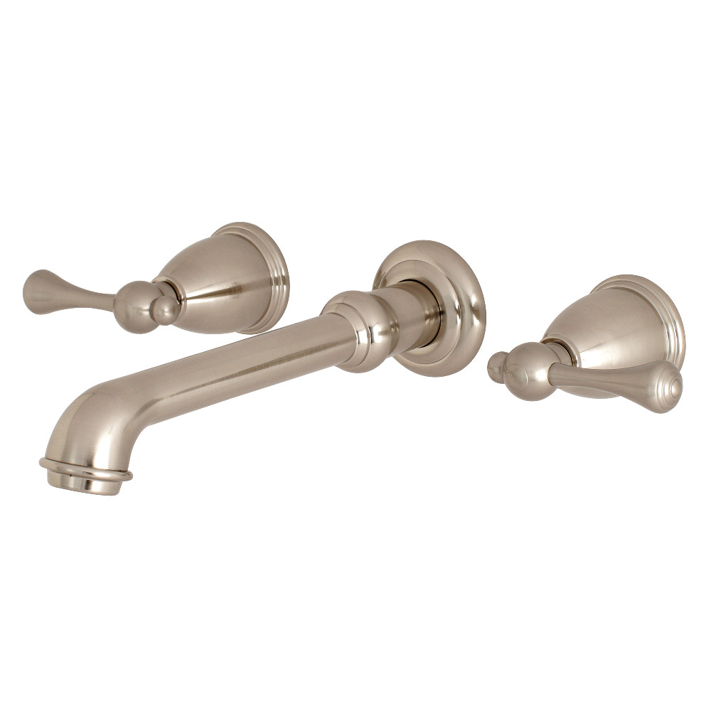 English Country English Country 2-Handle Wall Mount Roman Tub Faucet, Brushed Nickel -  FurnOrama, FU1586887