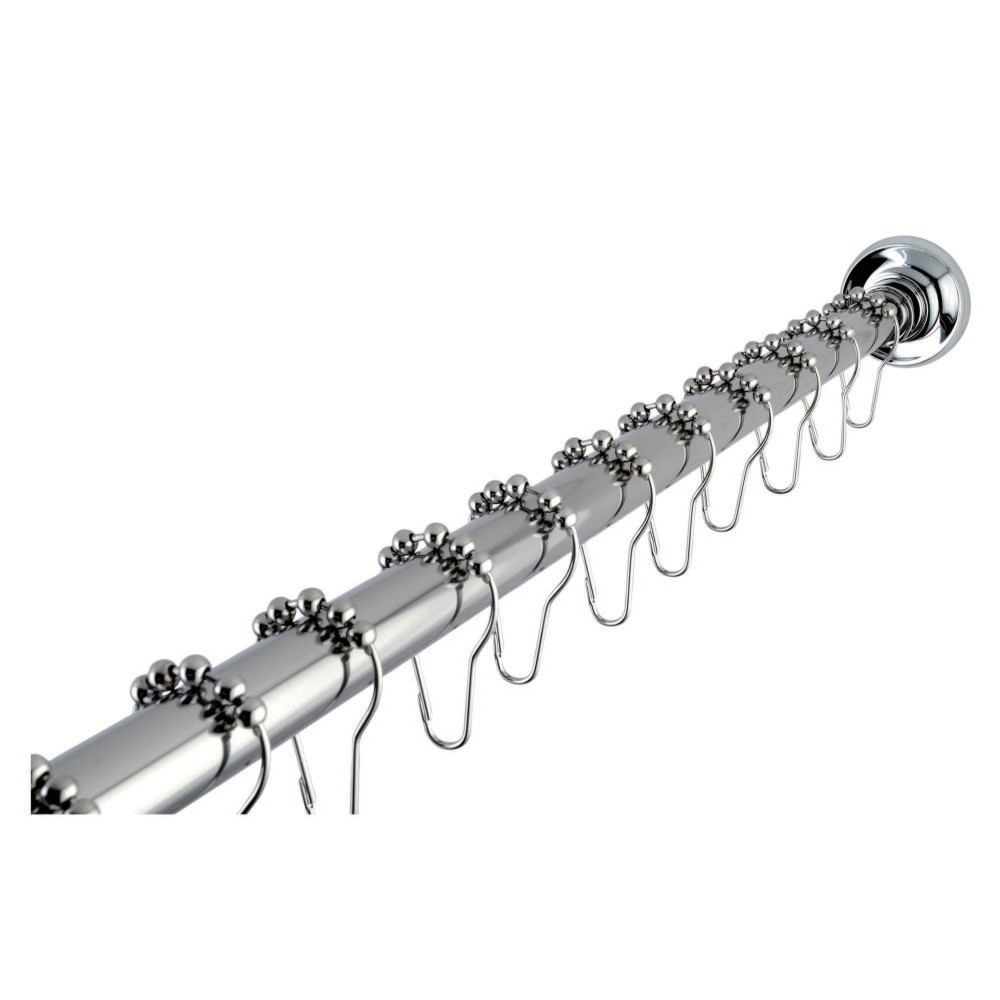 KSR601 72 in. Edenscape Americana Adjustable Stainless Steel Shower Curtain Rod with Ring Combo, Chrome