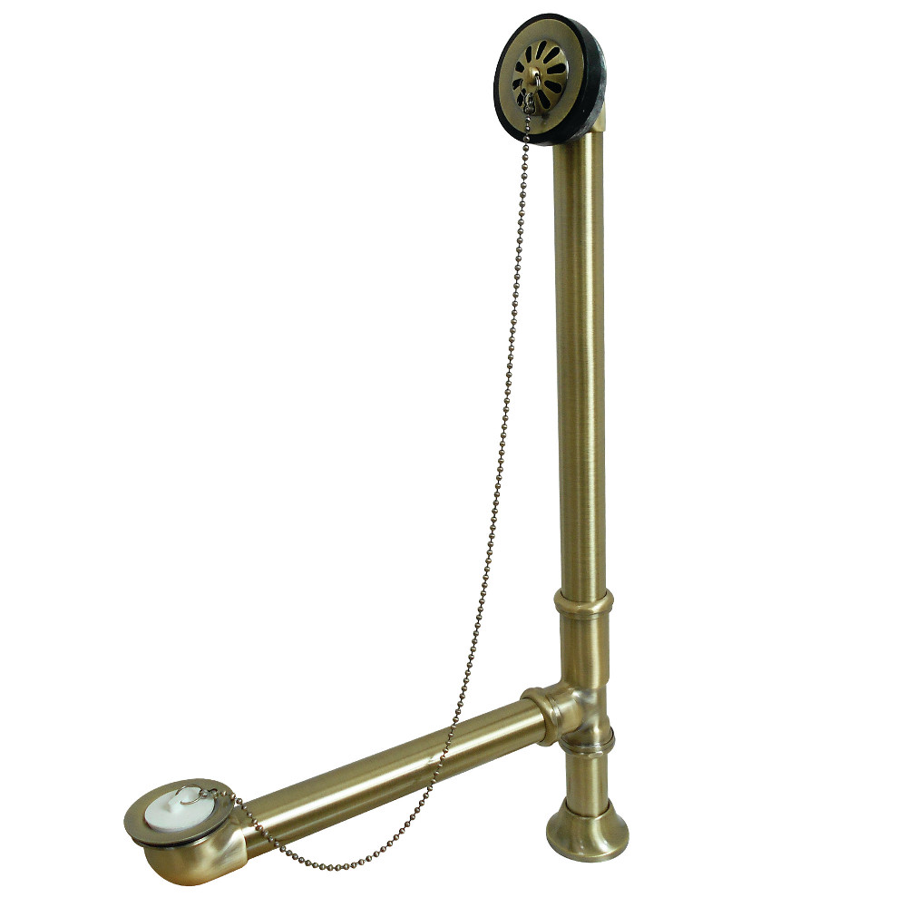 Clawfoot Tub Waste & Overflow Drain  20 Gauge  Antique Brass