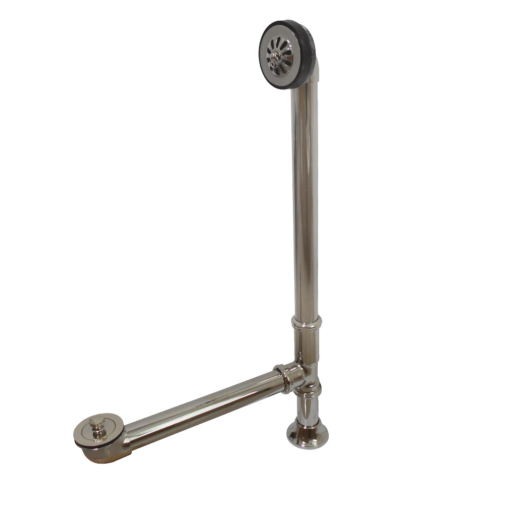 Vintage Clawfoot Tub Drain, Polished Nickel