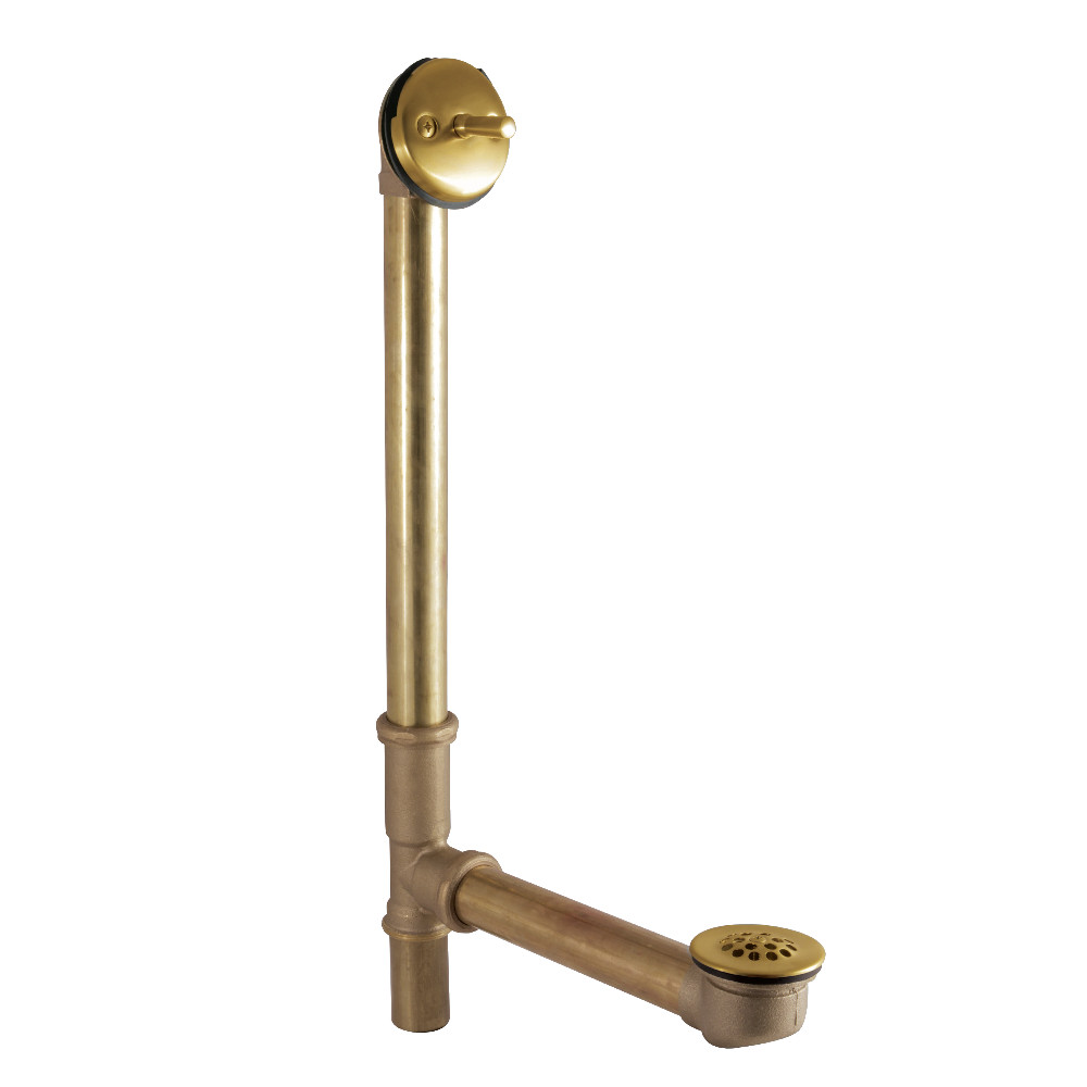 16" Trip Lever Waste and Overflow Drain  Brushed Brass