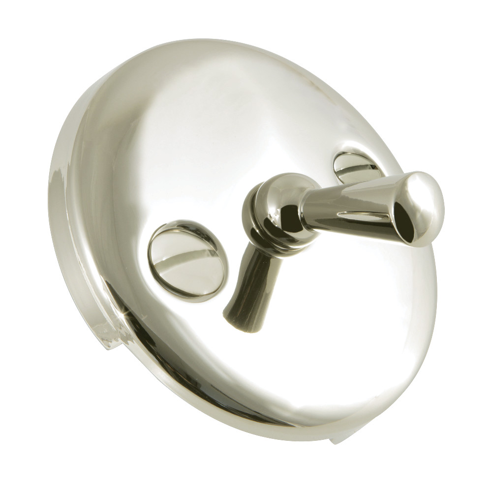 Made To Match Round Overflow Plate with Trip Lever, Polished Nickel