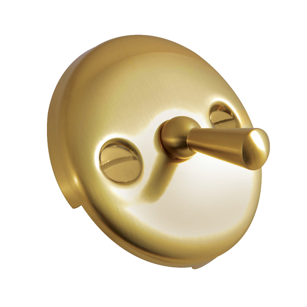 DTL107 Round Overflow Plate with Trip Lever Drain  Brushed Brass