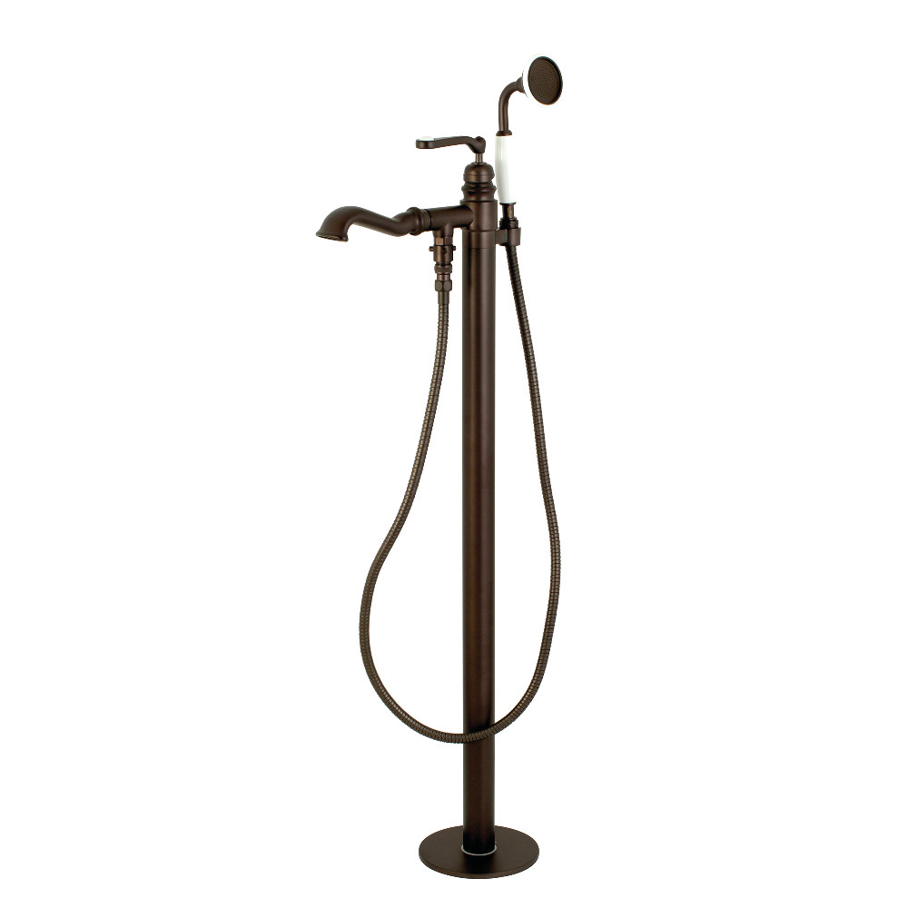 Royale Royale Single Handle Freestanding Roman Tub Faucet with Hand Shower, Oil Rubbed Bronze -  FurnOrama, FU2599343