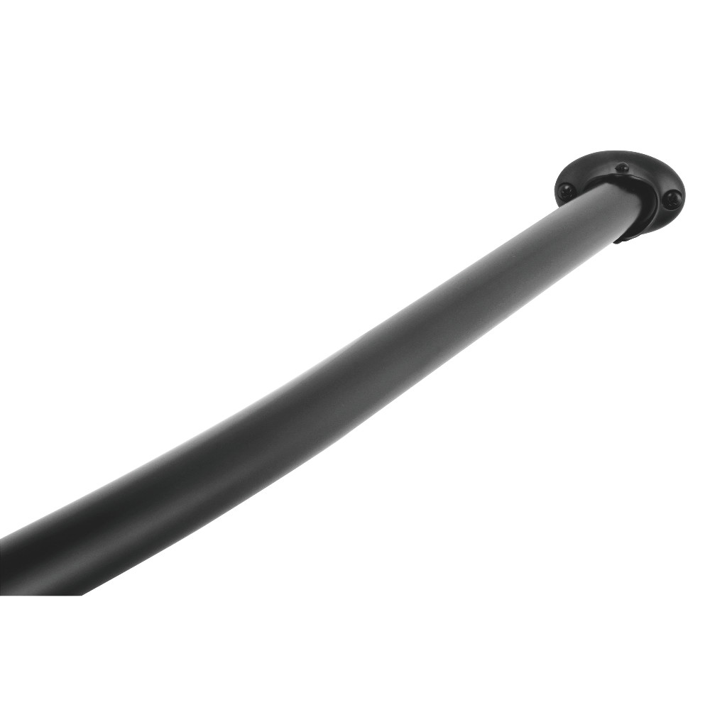 CC3170 Vintage Stainless Steel Adjustable Curved Shower Rod, Black