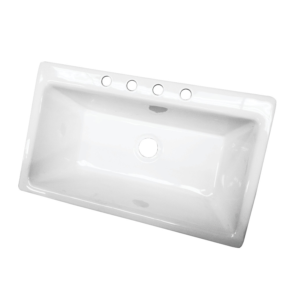 Picture of Gourmetier GCKTS362211 36 x 22 Single Bowl Top Mount Drop-In Kitchen Sink, White