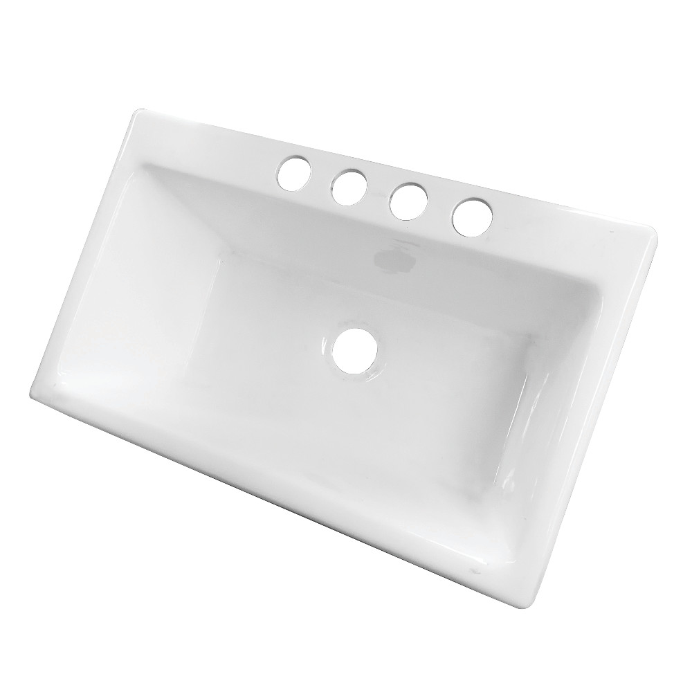 Picture of Gourmetier GCKUS362211 36 x 22 Single Bowl Undermount Kitchen Sink, White