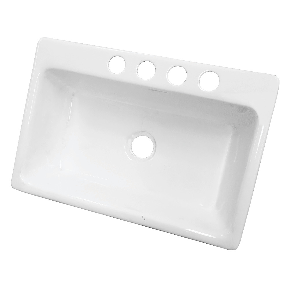 Picture of Gourmetier GCKUS33229 33 x 22 Single Bowl Undermount Kitchen Sink, White