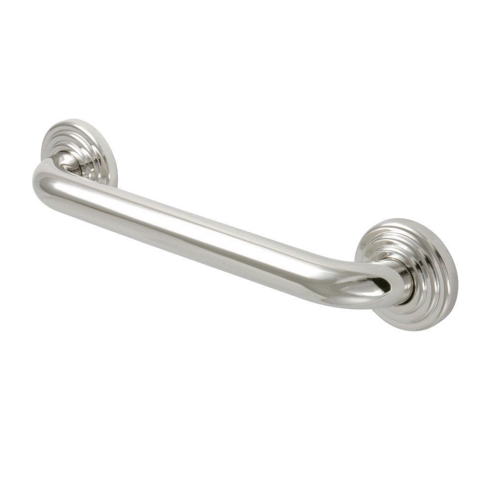 12 in. Restoration Decorative Grab Bar, Polished Nickel
