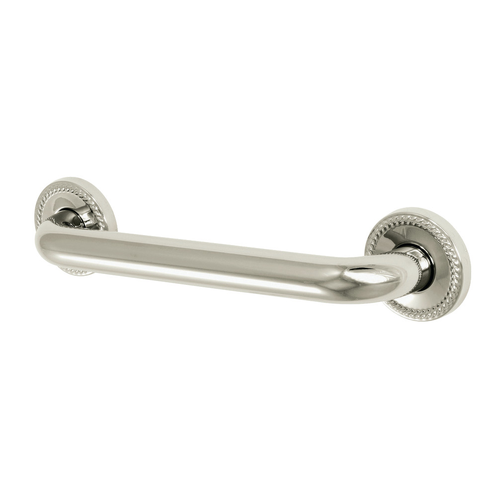 Roped Decorative Grab Bar, Polished Nickel - 17.32 x 4.7 x 2.63 in.