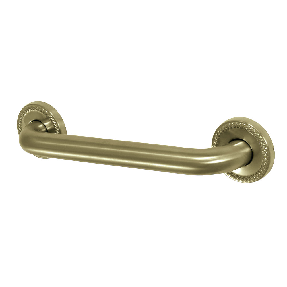 DR814127 ROPED 12" Decorative Grab Bar  Brushed Brass