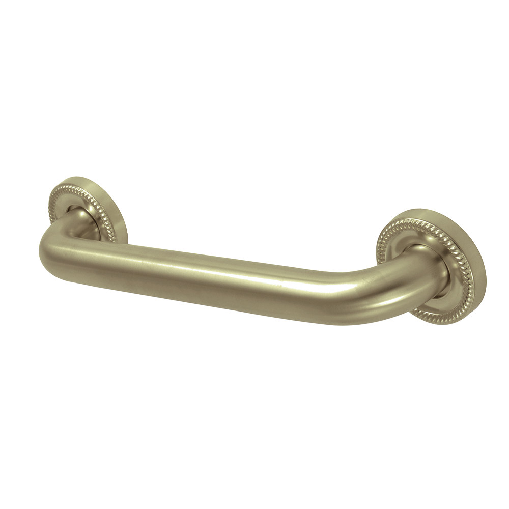 Contemporary Grab Bar, 14-13/16" L, Brass, Brushed Brass