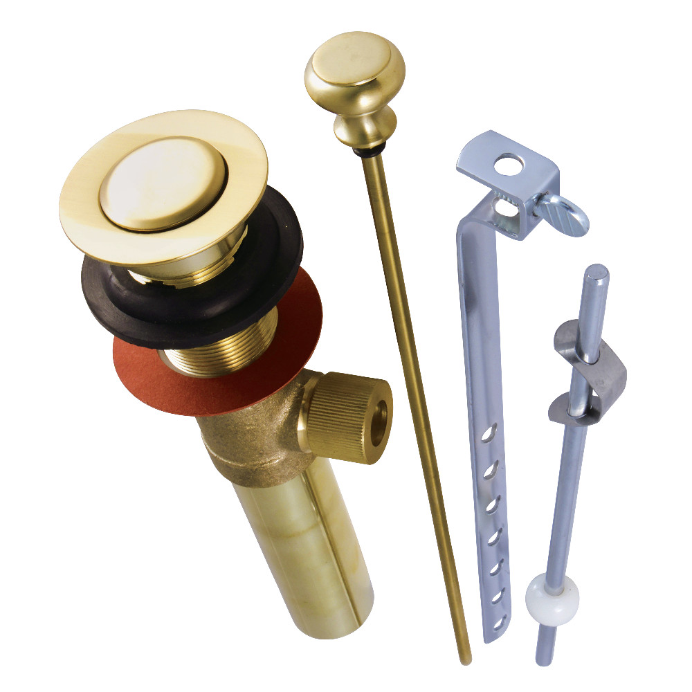 KB2007 Pop-Up Drain with Overflow  22 Gauge  Brushed Brass