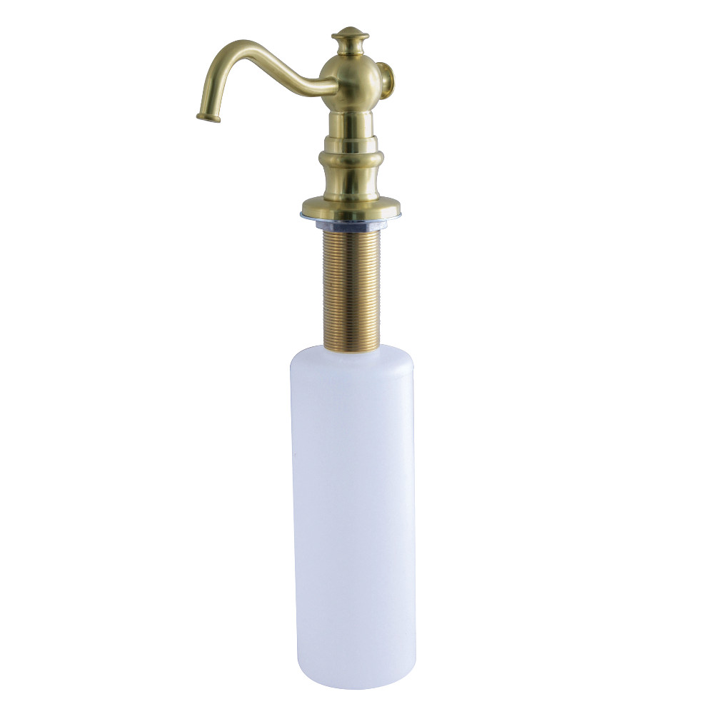 SD7607 Curved Nozzle Metal Soap Dispenser  Brushed Brass