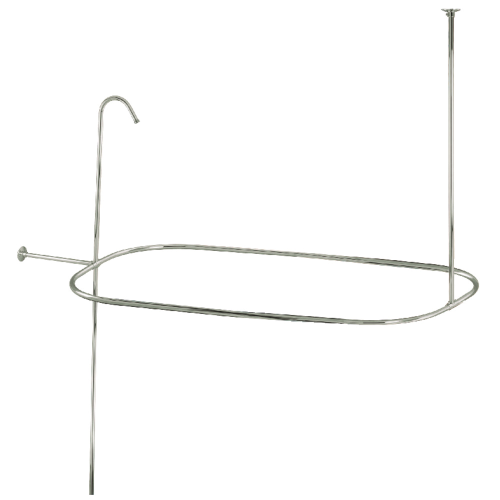 Oval Shower Riser with Enclosure Polished Nickel