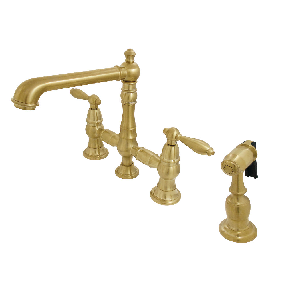Picture of Kingston Brass KS7277ALBS Kitchen Faucet with Side Sprayer  Brushed Brass