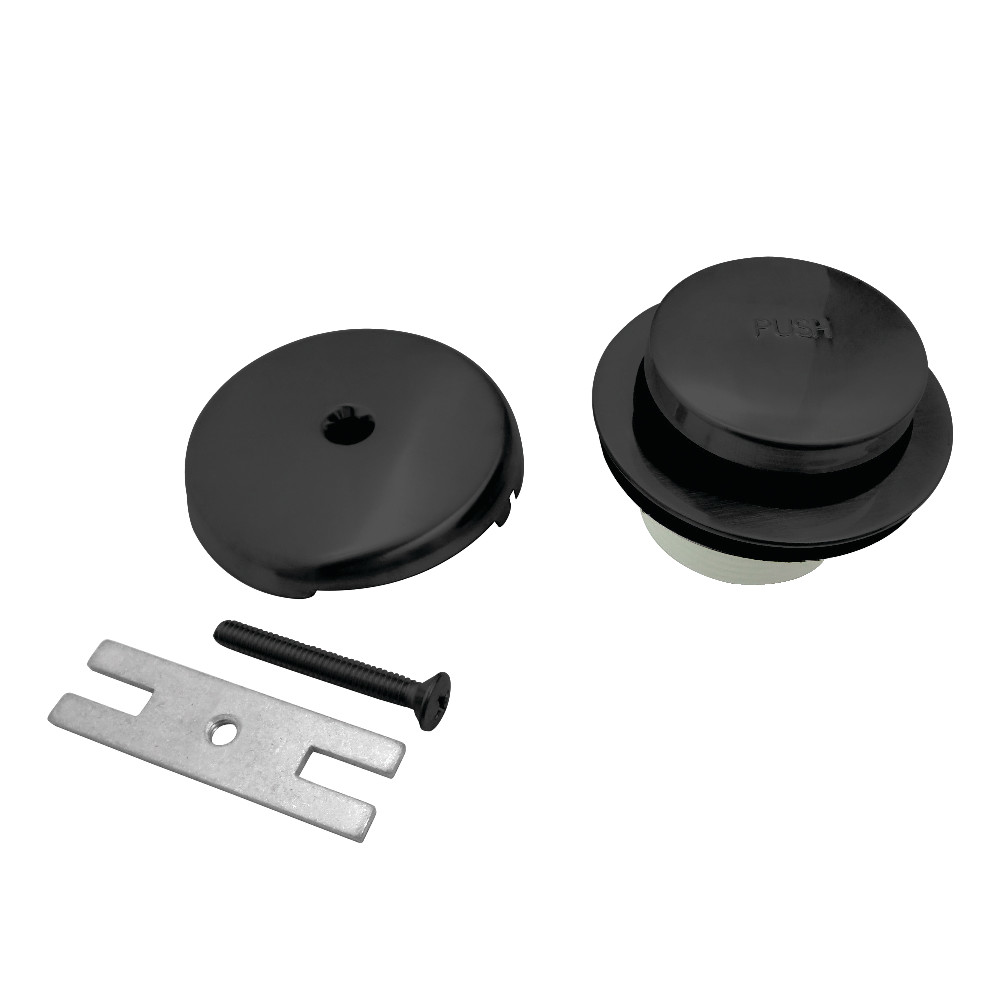 Easy Touch Toe-Tap Tub Drain Kit, Matte Black - 2.56 x 3.13 x 3.13 in.
