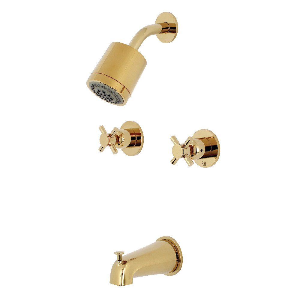 KBX8142DX Modern Concord 2-Handle Tub & Shower Faucet - Polished Brass -  Kingston Brass