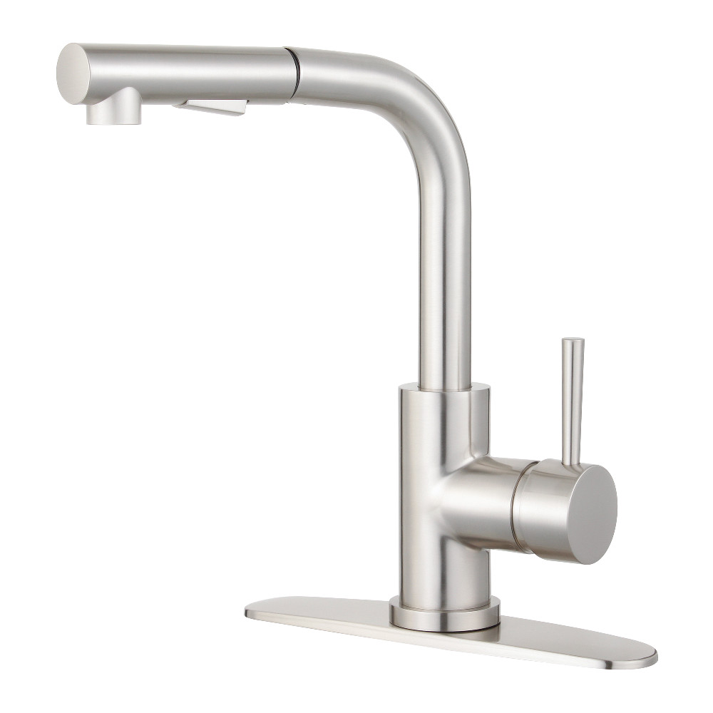 Picture of Gourmetier LS2718DL Modern Concord Single-Handle Kitchen Faucet with Pull-Out Sprayer - Brushed Nickel