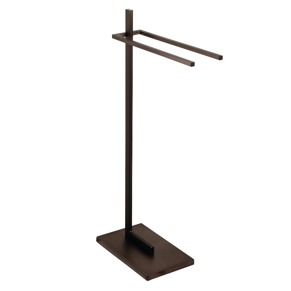 Modern Edenscape Pedestal Dual Towel Rack - Oil Rubbed Bronze