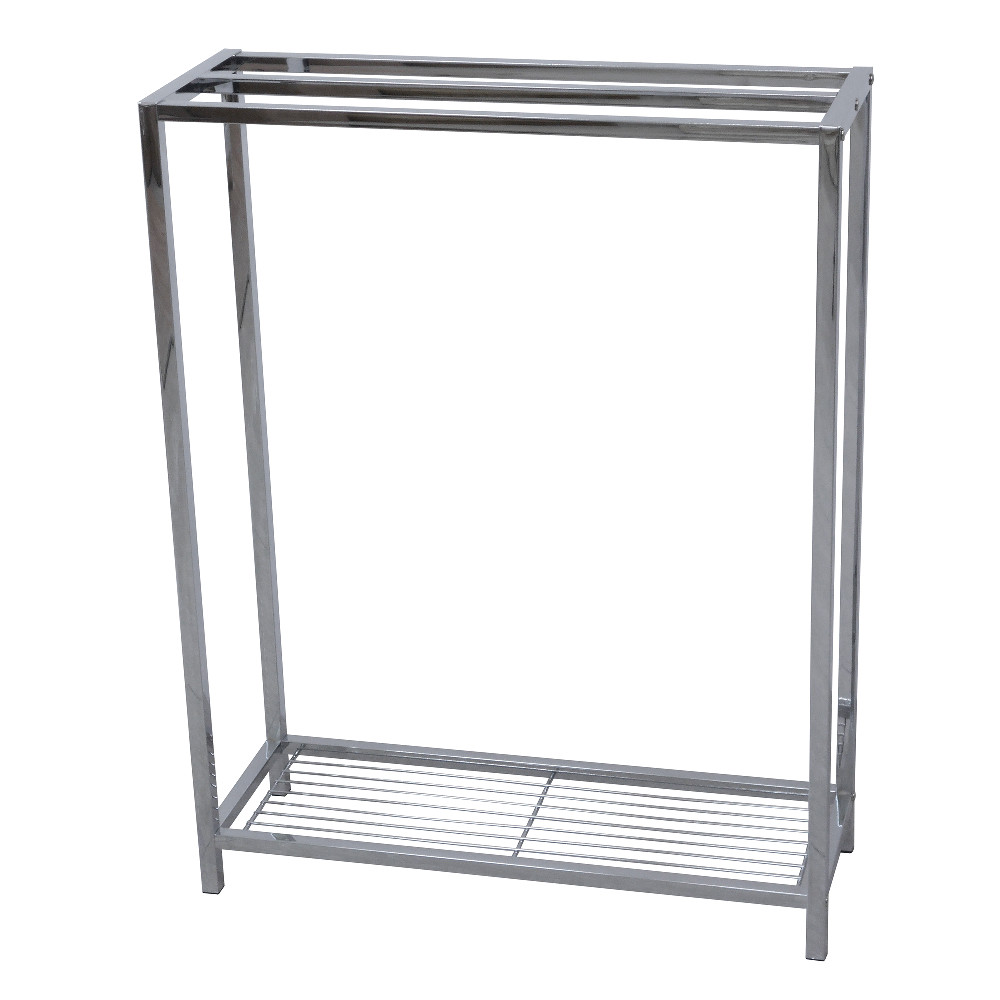 SCC8351 Modern Edenscape Freestanding Iron Towel Rack - Polished Chrome
