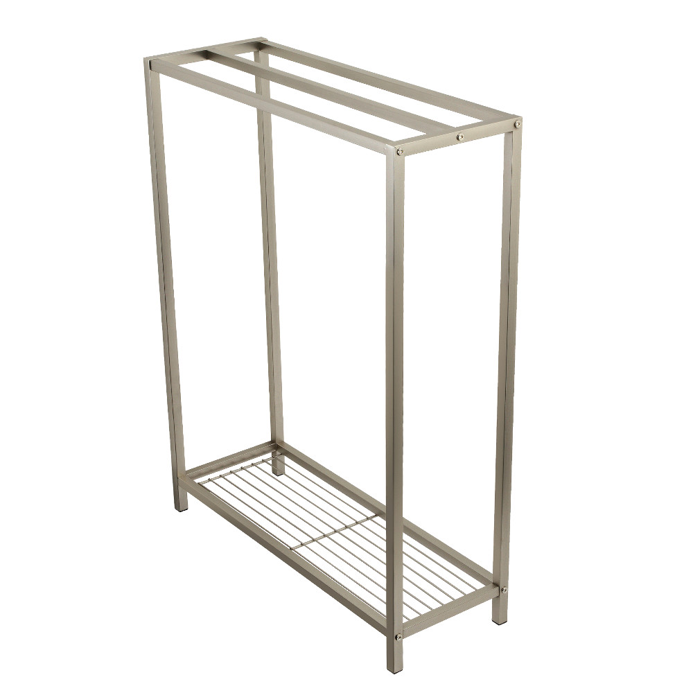 SCC8358 Modern Edenscape Freestanding Iron Towel Rack - Brushed Nickel