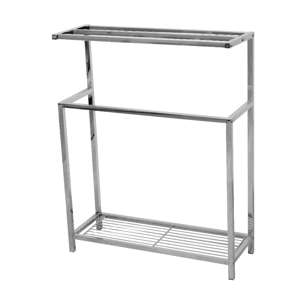 SCC8361 Modern Edenscape Freestanding Iron Towel Rack - Polished Chrome