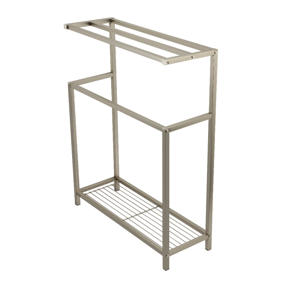 SCC8368 Modern Edenscape Freestanding Iron Towel Rack - Brushed Nickel