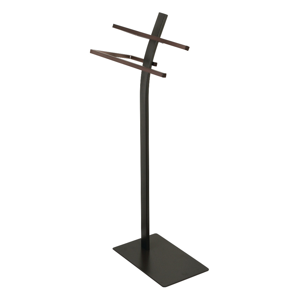 Modern Edenscape Pedestal Dual Towel Rack - Oil Rubbed Bronze